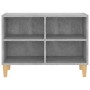 Mueble de TV patas de madera maciza gris hormigón 69,5x30x50 cm de , Muebles TV - Ref: Foro24-805927, Precio: 36,47 €, Descue...