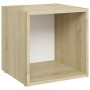 Wohnzimmermöbel, 3-teilig, weißes Holzwerkstoff und Sonoma-Eiche von , TV-Möbel - Ref: Foro24-3080083, Preis: 97,95 €, Rabatt: %