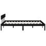 Estructura de cama madera maciza Super King negra 180x200 cm de , Camas y somieres - Ref: Foro24-810166, Precio: 121,70 €, De...