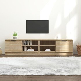 TV cabinet 2 pieces oak plywood 80x35x36.5 cm by , TV Furniture - Ref: Foro24-811473, Price: 82,81 €, Discount: %