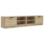 TV cabinet 2 pieces oak plywood 80x35x36.5 cm by , TV Furniture - Ref: Foro24-811473, Price: 86,79 €, Discount: %