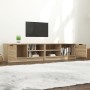 TV cabinet 2 pieces oak plywood 80x35x36.5 cm by , TV Furniture - Ref: Foro24-811473, Price: 86,79 €, Discount: %