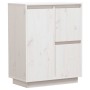 Solid white pine wood sideboard 60x34x75 cm by , Sideboards - Ref: Foro24-813391, Price: 85,95 €, Discount: %