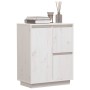 Solid white pine wood sideboard 60x34x75 cm by , Sideboards - Ref: Foro24-813391, Price: 85,95 €, Discount: %