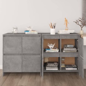 Sideboards 2 pcs concrete gray engineered wood 70x41x75 cm by , Sideboards - Ref: Foro24-3098092, Price: 183,99 €, Discount: %