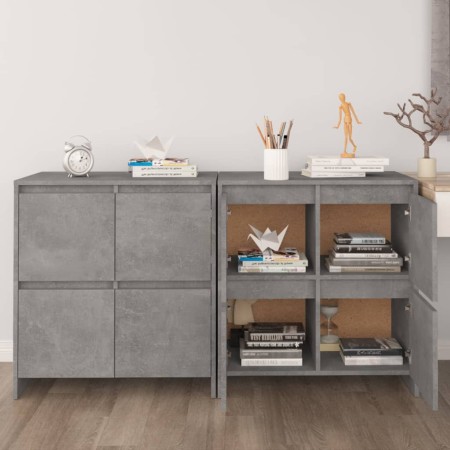 Sideboards 2 Stück betongraues Holzwerkstoff 70x41x75 cm von , Sideboards - Ref: Foro24-3098092, Preis: 183,62 €, Rabatt: %