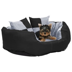 Cojín para perro reversible y lavable gris y negro 65x50x20 cm de , Camas para perros - Ref: Foro24-171207, Precio: 37,44 €, ...