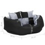 Cojín para perro reversible y lavable gris y negro 65x50x20 cm de , Camas para perros - Ref: Foro24-171207, Precio: 37,44 €, ...