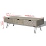 Mueble para TV con 3 cajones gris 120x40x36 cm de , Muebles TV - Ref: Foro24-243399, Precio: 106,46 €, Descuento: %