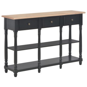 Mesa consola de MDF negra 120x30x76 cm de , Mesas auxiliares - Ref: Foro24-280018, Precio: 226,35 €, Descuento: %