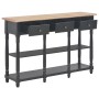 Black MDF console table 120x30x76 cm by , Side tables - Ref: Foro24-280018, Price: 225,99 €, Discount: %