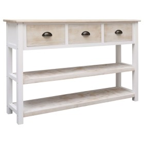 Aparador de madera color natural y blanco 115x30x76 cm de , Aparadores - Ref: Foro24-284170, Precio: 180,51 €, Descuento: %