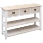 Natural and white wooden sideboard 115x30x76 cm by , Sideboards - Ref: Foro24-284170, Price: 180,08 €, Discount: %