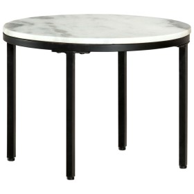 Mesa de centro de mármol macizo auténtico blanco y negro Ø50 cm de , Mesas de centro - Ref: Foro24-286411, Precio: 90,13 €, D...