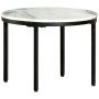 Real solid black and white marble coffee table Ø50 cm by , Coffee table - Ref: Foro24-286411, Price: 90,24 €, Discount: %