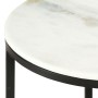 Mesa de centro de mármol macizo auténtico blanco y negro Ø50 cm de , Mesas de centro - Ref: Foro24-286411, Precio: 90,24 €, D...