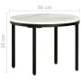 Mesa de centro de mármol macizo auténtico blanco y negro Ø50 cm de , Mesas de centro - Ref: Foro24-286411, Precio: 90,24 €, D...