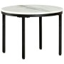 Mesa de centro de mármol macizo auténtico blanco y negro Ø50 cm de , Mesas de centro - Ref: Foro24-286411, Precio: 90,24 €, D...