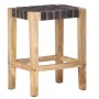 Kitchen stools 2 pcs black leather and mango wood 46x36x60cm by , Kitchen stools - Ref: Foro24-321836, Price: 124,10 €, Disco...