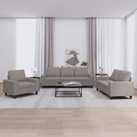 3-piece sofa set taupe gray fabric by , Sofas - Ref: Foro24-3201873, Price: 803,16 €, Discount: %