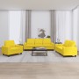 3-piece sofa set light yellow fabric by , Sofas - Ref: Foro24-3201871, Price: 659,41 €, Discount: %