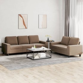 2-piece sofa set brown fabric by , Sofas - Ref: Foro24-3201901, Price: 569,31 €, Discount: %