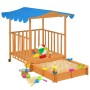 Casa de juegos para niños con arenero madera abeto azul UV50 de vidaXL, Cajones de arena - Ref: Foro24-91795, Precio: 197,59 ...