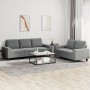 2-piece sofa set dark gray fabric by , Sofas - Ref: Foro24-3201899, Price: 571,11 €, Discount: %