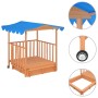 Casa de juegos para niños con arenero madera abeto azul UV50 de vidaXL, Cajones de arena - Ref: Foro24-91795, Precio: 197,59 ...