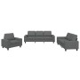 3-piece sofa set dark gray fabric by , Sofas - Ref: Foro24-3201867, Price: 756,40 €, Discount: %