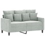 Sofa set with cushions 2 pieces light gray velvet by , Sofas - Ref: Foro24-3201700, Price: 468,42 €, Discount: %