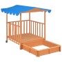 Casa de juegos para niños con arenero madera abeto azul UV50 de vidaXL, Cajones de arena - Ref: Foro24-91795, Precio: 197,59 ...