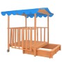 Casa de juegos para niños con arenero madera abeto azul UV50 de vidaXL, Cajones de arena - Ref: Foro24-91795, Precio: 197,59 ...