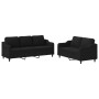 Sofa set with cushions 2 pieces black fabric by , Sofas - Ref: Foro24-3201838, Price: 549,49 €, Discount: %