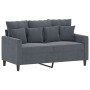 Zweiteilige Sofagarnitur aus dunkelgrauem Samt mit Kissen von , Sofas - Ref: Foro24-3201721, Preis: 551,77 €, Rabatt: %