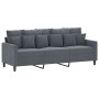 Dark gray velvet 2-piece sofa set with cushions by , Sofas - Ref: Foro24-3201721, Price: 547,99 €, Discount: %