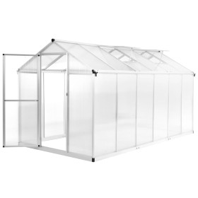 Aluminum greenhouse 362x190x195 cm 13.41 m³ by vidaXL, Greenhouses - Ref: Foro24-45216, Price: 418,51 €, Discount: %