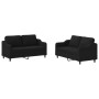 Sofagarnitur mit Kissen 2-teilig aus schwarzem Stoff von , Sofas - Ref: Foro24-3201806, Preis: 478,91 €, Rabatt: %