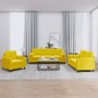 Yellow velvet 3-piece sofa set with cushions by , Sofas - Ref: Foro24-3201960, Price: 688,82 €, Discount: %