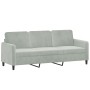 Dreiteilige Sofagarnitur aus hellgrauem Samt von , Sofas - Ref: Foro24-3201934, Preis: 621,30 €, Rabatt: %