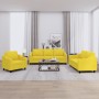 Sofa set with cushions 3 pieces light yellow fabric by , Sofas - Ref: Foro24-3201775, Price: 635,72 €, Discount: %