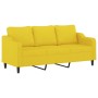 Sofa set with cushions 3 pieces light yellow fabric by , Sofas - Ref: Foro24-3201775, Price: 635,72 €, Discount: %