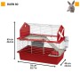 Ferplast Jaula de conejos Barn 80 rojo 78x48x65 cm de Ferplast, Jaulas y habitáculos para animales pequeños - Ref: Foro24-436...