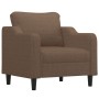 Sofa set with cushions 3 pieces brown fabric by , Sofas - Ref: Foro24-3201789, Price: 735,09 €, Discount: %