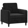 Black velvet armchair 60 cm by , Sofas - Ref: Foro24-359427, Price: 165,82 €, Discount: %