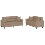 Cappuccino synthetic leather 2-piece sofa set with cushions by , Sofas - Ref: Foro24-3202376, Price: 514,07 €, Discount: %