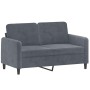 Dunkelgraues 2-Sitzer-Sofa aus Samt, 120 cm von , Sofas - Ref: Foro24-359433, Preis: 235,99 €, Rabatt: %