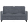 Dunkelgraues 2-Sitzer-Sofa aus Samt, 120 cm von , Sofas - Ref: Foro24-359433, Preis: 235,99 €, Rabatt: %