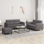 Gray synthetic leather 3-piece sofa set with cushions by , Sofas - Ref: Foro24-3202369, Price: 517,99 €, Discount: %