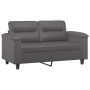 Gray synthetic leather 3-piece sofa set with cushions by , Sofas - Ref: Foro24-3202369, Price: 517,99 €, Discount: %